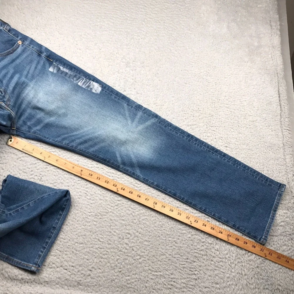 American Eagle Jeans Mens 34x32 Original Straight Stretch Stone Wash Denim NEW